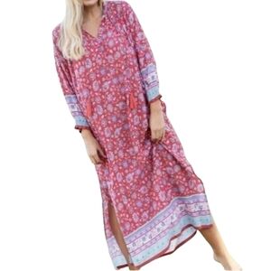 NATURAL LIFE Floral Maxi Dress - Pink and Blue